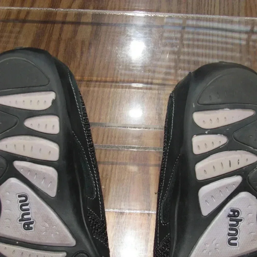 Ahnu Black Strappy Mary Jane Slip On Flats Shoes 6